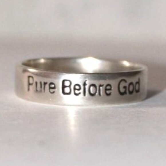 Sterling Silver Purity Plain Band Ring - Picture 1 of 6